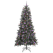 Vidaxx sapin de Noël artificiel avec 300 LED vertes, 240 cm PVC et plastique et acier - afbeelding 3