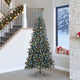 Vidaxx sapin de Noël artificiel avec 300 LED vertes, 240 cm PVC et plastique et acier