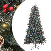 Vidaxx sapin de Noël artificiel avec 300 LED vertes, 240 cm PVC et plastique et acier - afbeelding 2