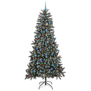 Vidaxx sapin de Noël artificiel avec 300 LED vertes, 240 cm PVC et plastique et acier - afbeelding 3