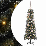 VidaXL sapin de Noël artificiel avec 150 LED vertes, 120 cm PVC et plastique et acier - afbeelding 2