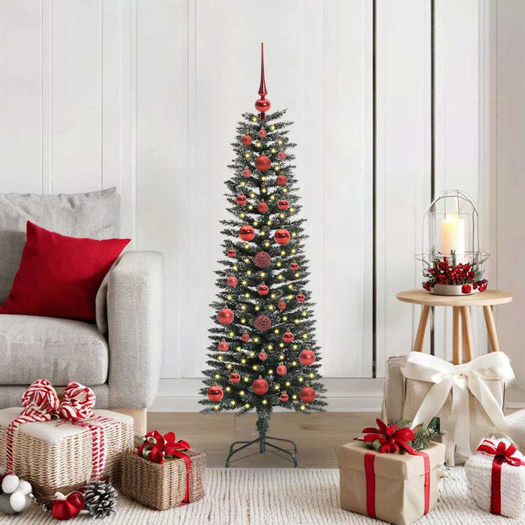 VidaXL sapin de Noël artificiel avec 150 LED vertes, 120 cm PVC et plastique et acier