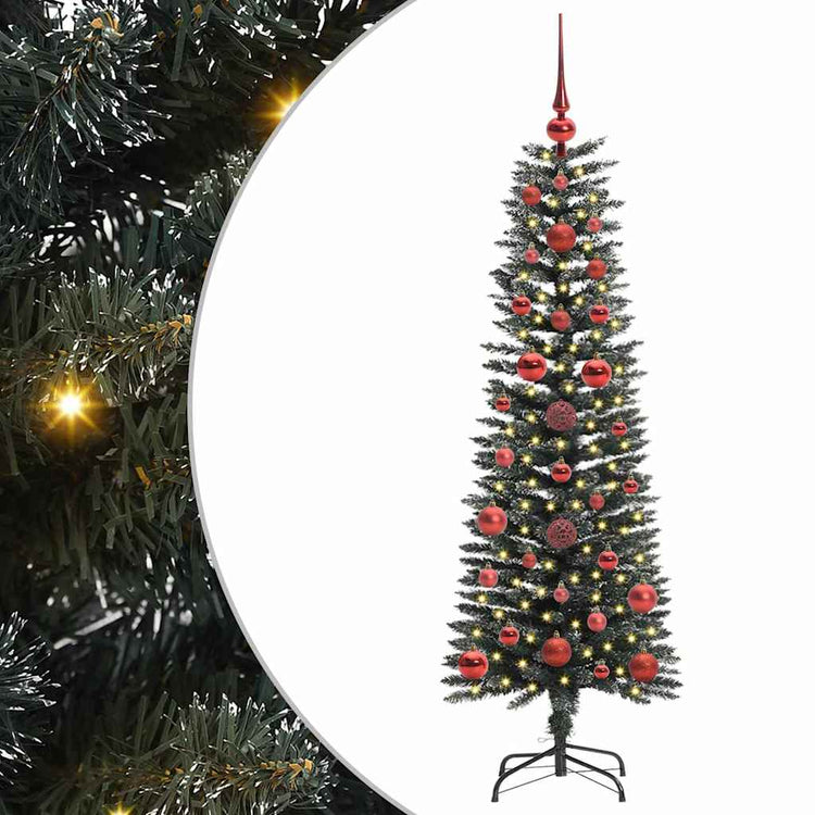 VidaXL sapin de Noël artificiel avec 150 LED vertes, 120 cm PVC et plastique et acier