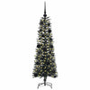 VidaXL sapin de Noël artificiel avec 150 LED vertes, 120 cm PVC et plastique et acier