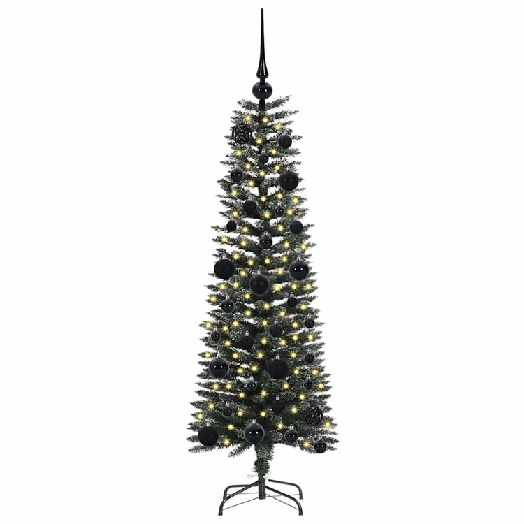 VidaXL sapin de Noël artificiel avec 150 LED vertes, 120 cm PVC et plastique et acier