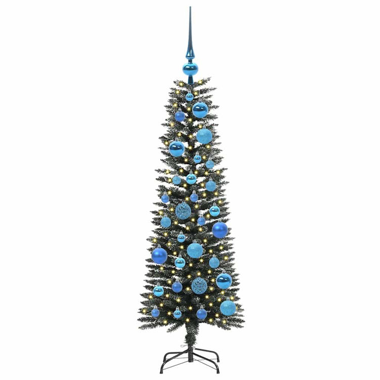 VidaXL sapin de Noël artificiel avec 150 LED vertes, 120 cm PVC et plastique et acier