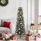 Vidaxx sapin de Noël artificiel avec 150 LED vertes, 150 cm PVC et plastique et acier