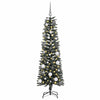 VidaXL sapin de Noël artificiel avec 150 LED vertes, 150 cm PVC et plastique et acier