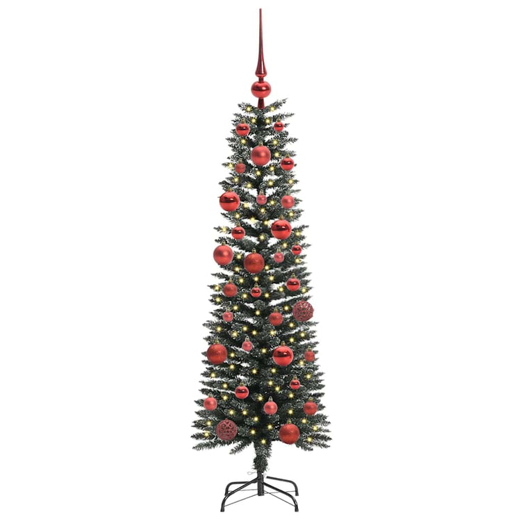 VidaXL sapin de Noël artificiel avec 150 LED vertes, 150 cm PVC et plastique et acier