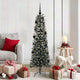 VidaXL sapin de Noël artificiel avec 150 LED vertes, 150 cm PVC et plastique et acier