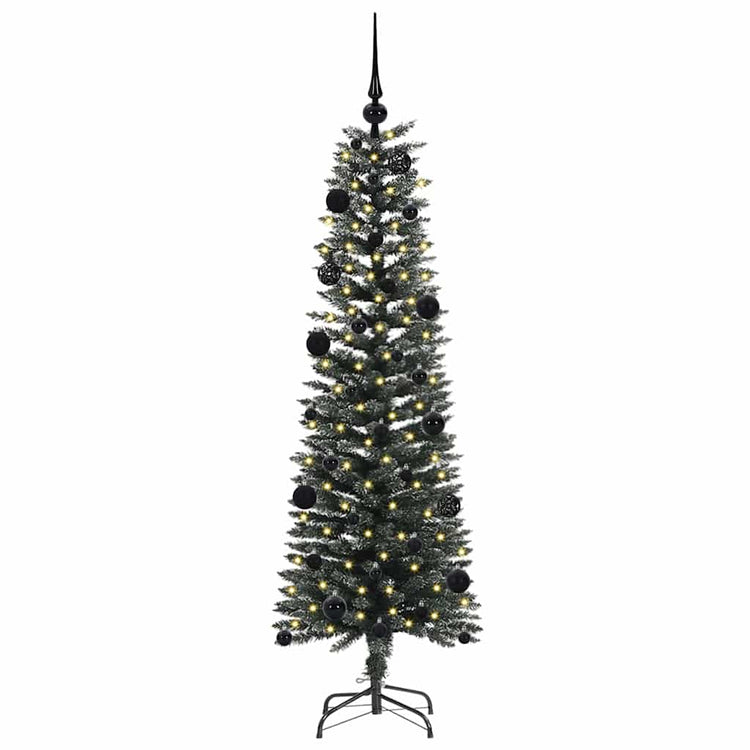 VidaXL sapin de Noël artificiel avec 150 LED vertes, 150 cm PVC et plastique et acier