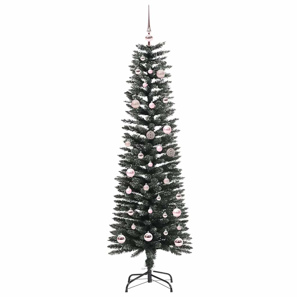 VidaXL sapin de Noël artificiel avec 150 LED vertes, 150 cm PVC et plastique et acier