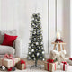 VidaXL sapin de Noël artificiel avec 150 LED vertes, 150 cm PVC et plastique et acier