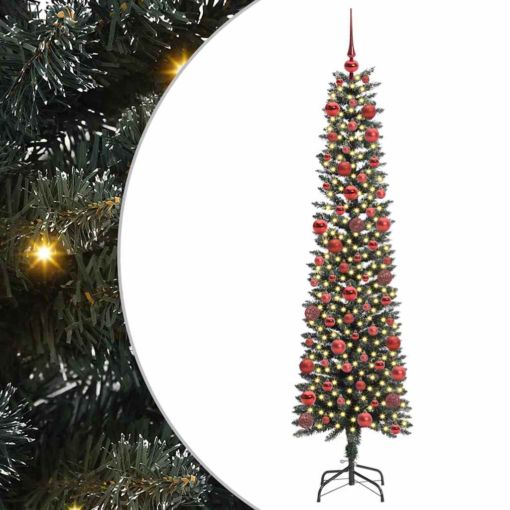 Vidaxx sapin de Noël artificiel avec 300 LED vert 180 cm PVC et plastique et acier