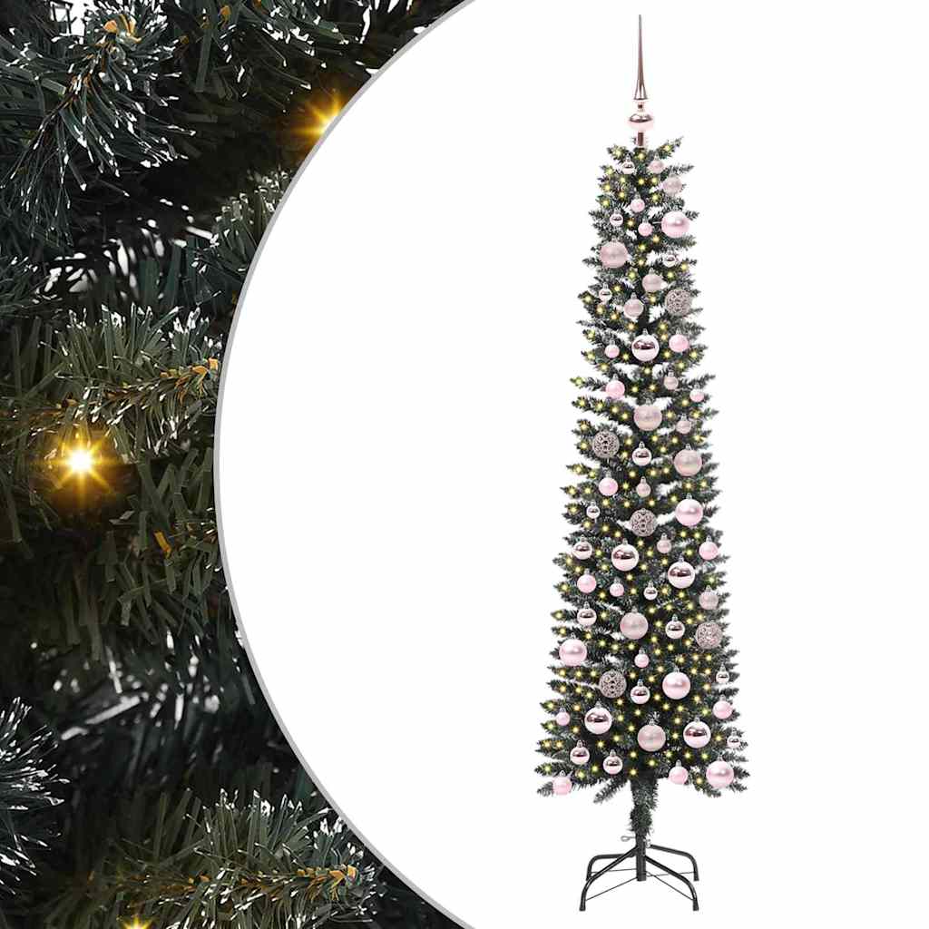 Vidaxx sapin de Noël artificiel avec 300 LED vert 180 cm PVC et plastique et acier