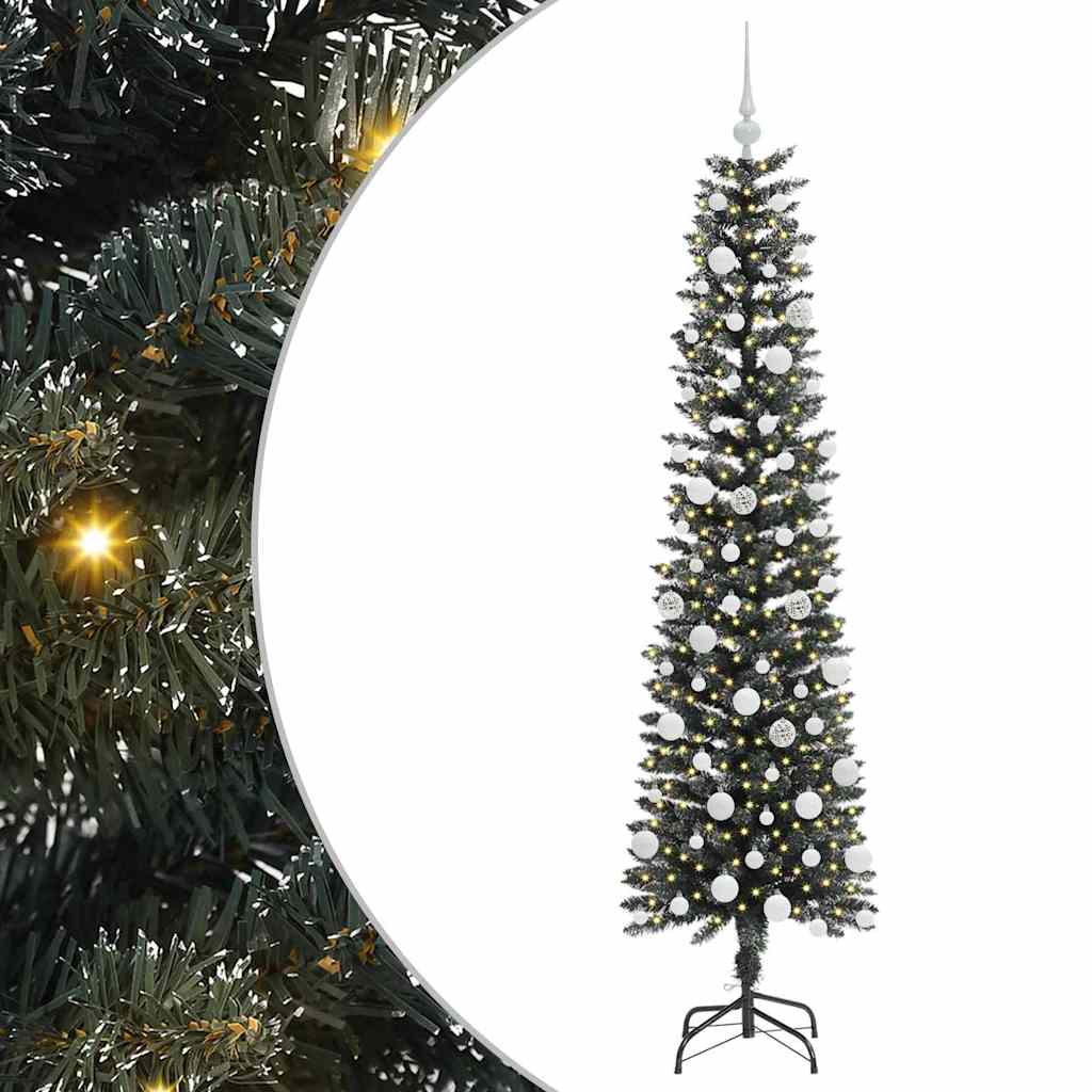 Vidaxx sapin de Noël artificiel avec 300 LED vert 180 cm PVC et plastique et acier