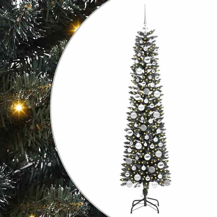 Vidaxx sapin de Noël artificiel avec 300 LED vert 180 cm PVC et plastique et acier