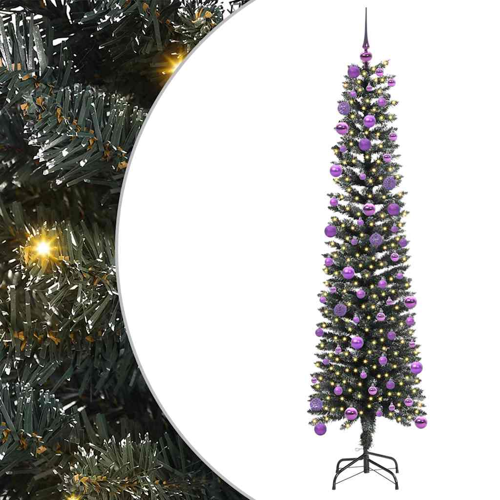 Vidaxx sapin de Noël artificiel avec 300 LED vert 180 cm PVC et plastique et acier
