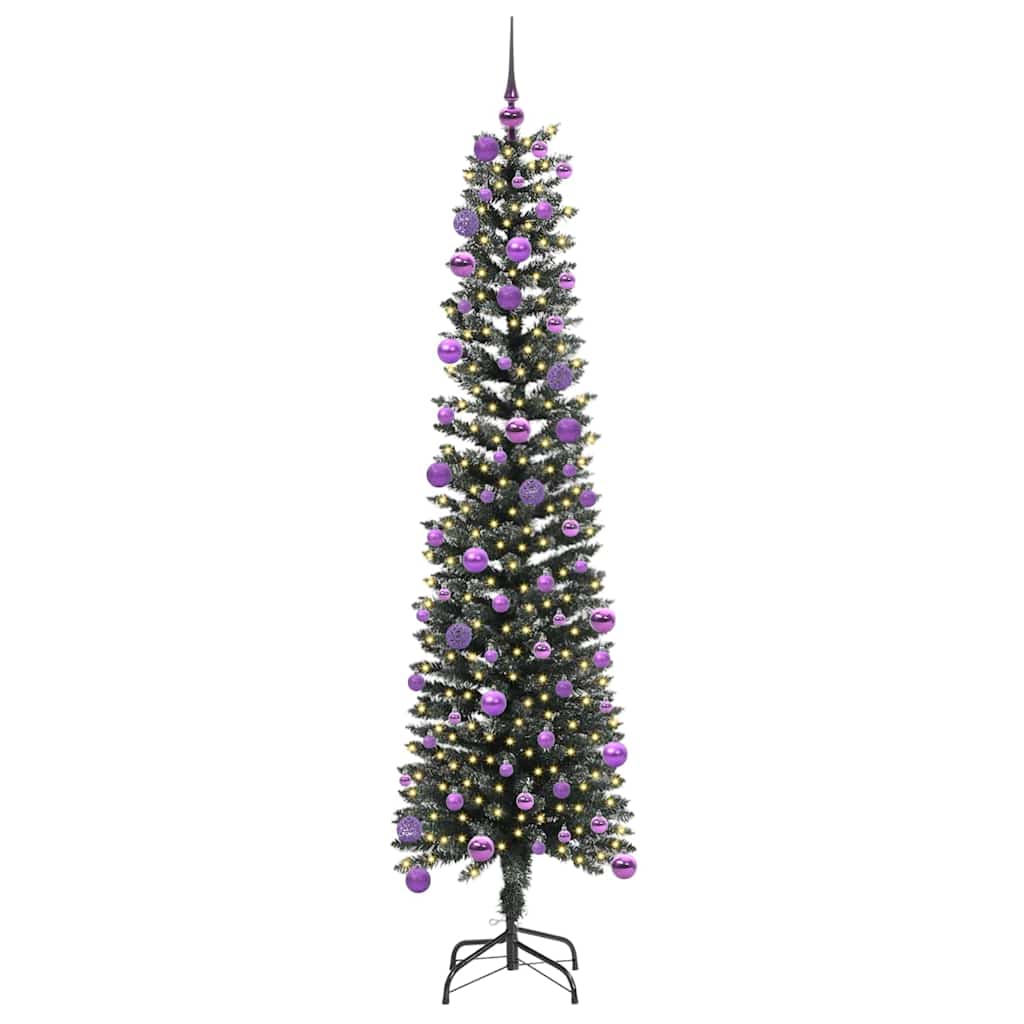 Vidaxx sapin de Noël artificiel avec 300 LED vert 180 cm PVC et plastique et acier