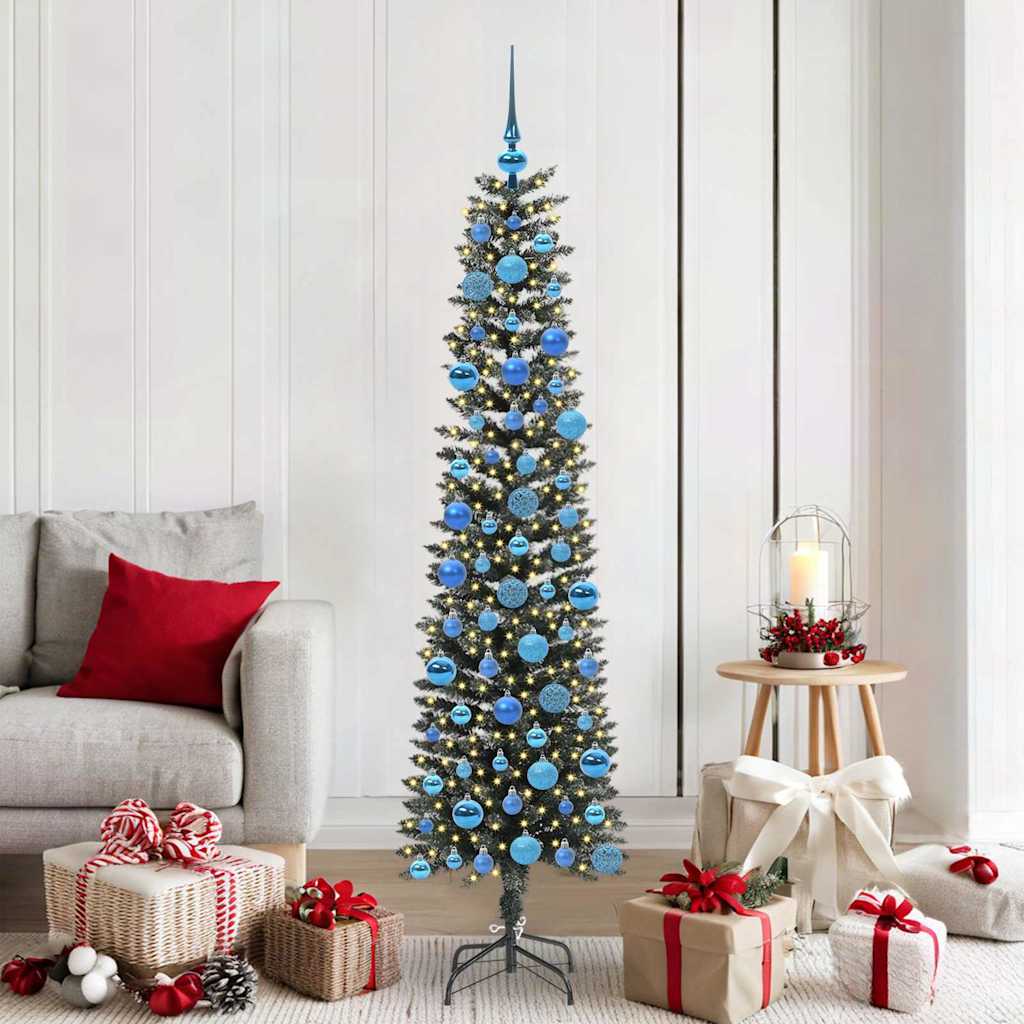 Vidaxx sapin de Noël artificiel avec 300 LED vert 180 cm PVC et plastique et acier