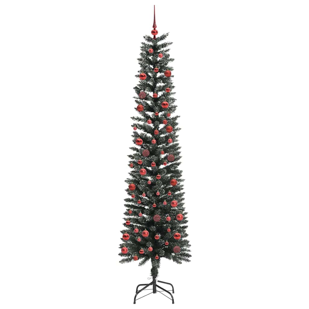VidaXL sapin de Noël artificiel avec 300 LED vertes, 210 cm PVC et plastique et acier