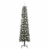 VidaXL sapin de Noël artificiel avec 300 LED vertes, 210 cm PVC et plastique et acier