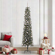 Vidaxx sapin de Noël artificiel avec 300 LED vertes, 240 cm PVC et plastique et acier - afbeelding 1