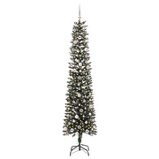 Vidaxx sapin de Noël artificiel avec 300 LED vertes, 240 cm PVC et plastique et acier - afbeelding 3