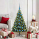 VidaXL sapin de Noël artificiel avec charnière 150 LED vert 120 cm PVC et PE