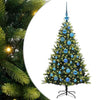 VidaXL sapin de Noël artificiel avec charnière 150 LED vert 120 cm PVC et PE