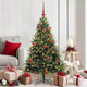 VidaXL sapin de Noël artificiel avec charnière 150 LED vert 150 cm PVC et PE