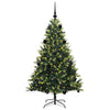 VidaXL sapin de Noël artificiel avec charnière 150 LED vert 150 cm PVC et PE