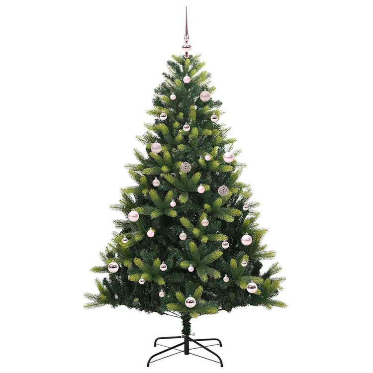 VidaXL sapin de Noël artificiel avec charnière 150 LED vert 150 cm PVC et PE