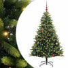 VidaXL sapin de Noël artificiel avec charnière 150 LED vert 150 cm PVC et PE