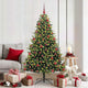 VidaXL sapin de Noël artificiel avec charnière 300 LED vert 180 cm PVC et PE