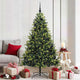 VidaXL sapin de Noël artificiel avec charnière 300 LED vert 180 cm PVC et PE
