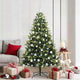 VidaXL sapin de Noël artificiel avec charnière 300 LED vert 180 cm PVC et PE