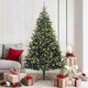 VidaXL sapin de Noël artificiel avec charnière 300 LED vert 180 cm PVC et PE