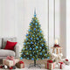 VidaXL sapin de Noël artificiel avec charnière 300 LED vert 180 cm PVC et PE