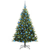 VidaXL sapin de Noël artificiel avec charnière 300 LED vert 180 cm PVC et PE