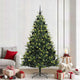 VidaXL sapin de Noël artificiel avec charnière 300 LED vert 210 cm PVC et PE
