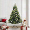 VidaXL sapin de Noël artificiel avec charnière 300 LED vert 210 cm PVC et PE