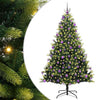 VidaXL sapin de Noël artificiel avec charnière 300 LED vert 210 cm PVC et PE