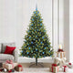 VidaXL sapin de Noël artificiel avec charnière 300 LED vert 210 cm PVC et PE