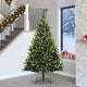 VidaXL sapin de Noël artificiel avec charnière 300 LED vert 240 cm PVC et PE