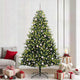 VidaXL sapin de Noël artificiel avec charnière 300 LED vert 240 cm PVC et PE