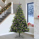VidaXL sapin de Noël artificiel avec charnière 300 LED vert 240 cm PVC et PE