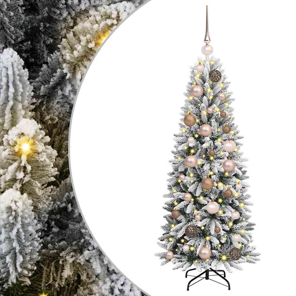 Vidaxx sapin de Noël artificiel blanc 120 cm PVC et plastique et acier et PE