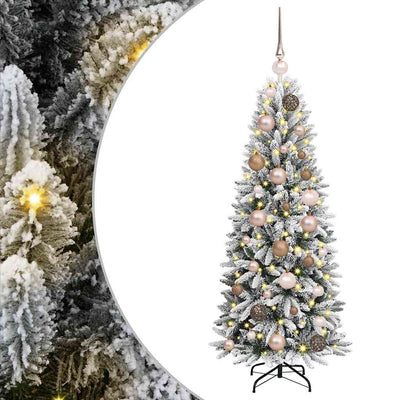 Vidaxx sapin de Noël artificiel blanc 120 cm PVC et plastique et acier et PE