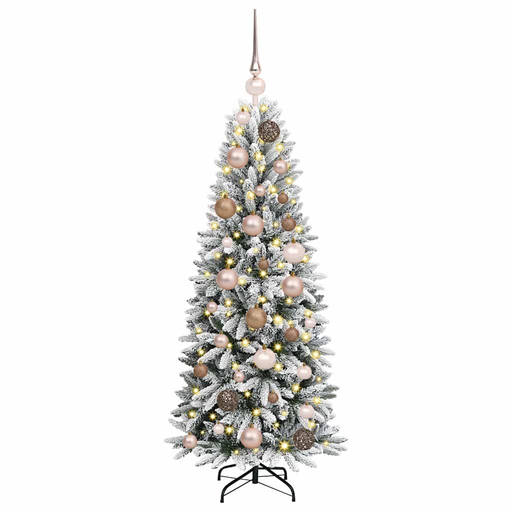 Vidaxx sapin de Noël artificiel blanc 120 cm PVC et plastique et acier et PE